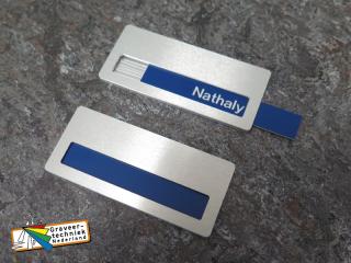 Blanco naambadge geschikt voor wisselende naam.